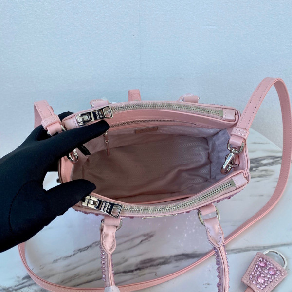 Pra*a galleria satin mini-bag with crystals