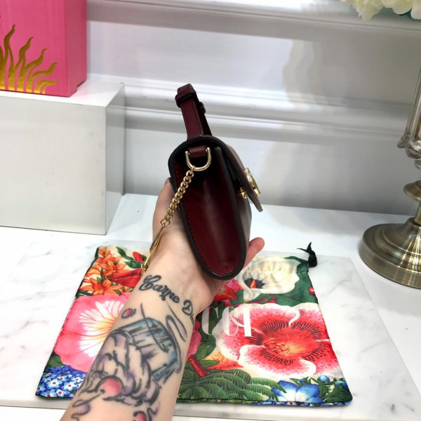 G*u*i zumi smooth leather mini shoulder bag