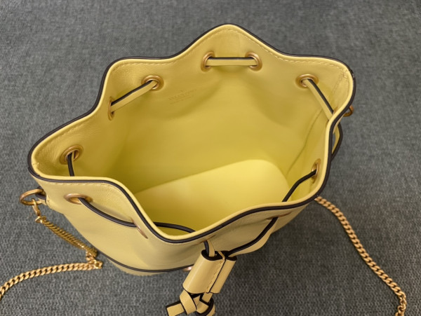 VALENTINO MINI BUCKET BAG IN NAPPA WITH VLOGO SIGNATURE CHAIN