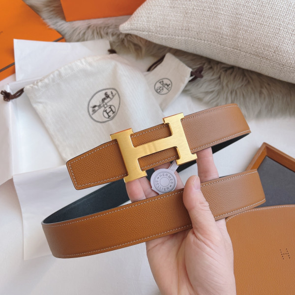 H**mes belt-silver/gold