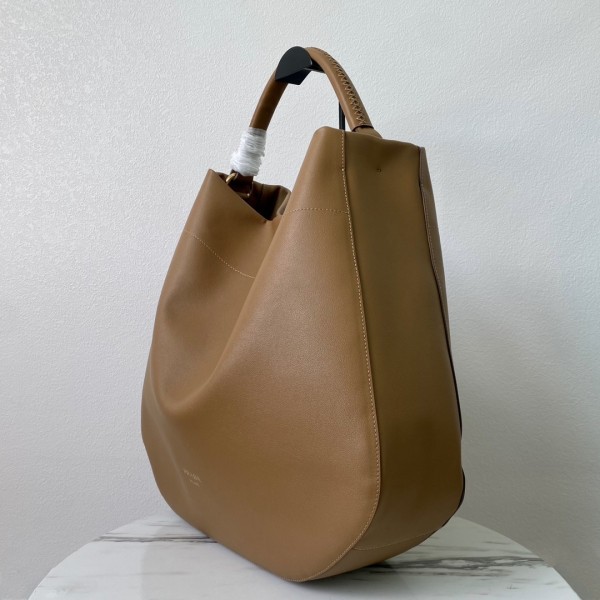 Pra*a large leather shoulder bag
