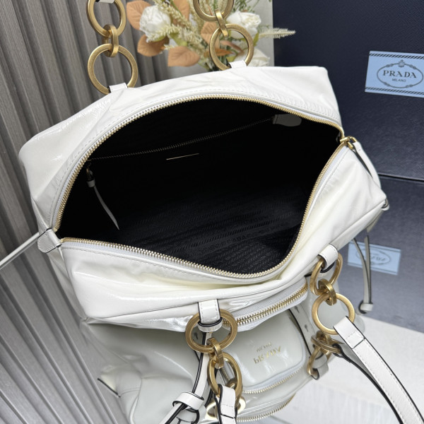 Pra*a dangle medium leather top-handle bag