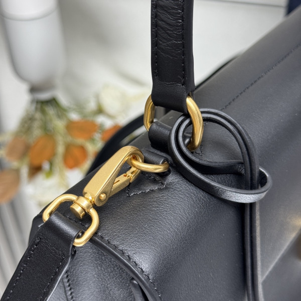 Pra*a soft sound medium leather shoulder bag