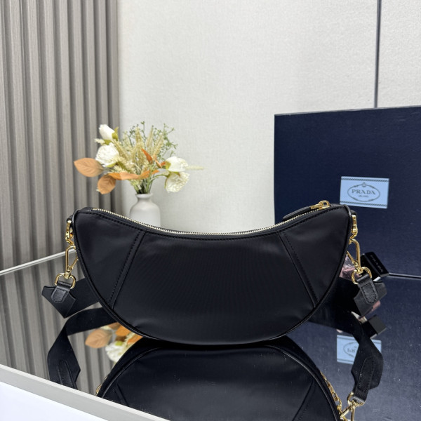 Pra*a demi-lune re-nylon shoulder bag